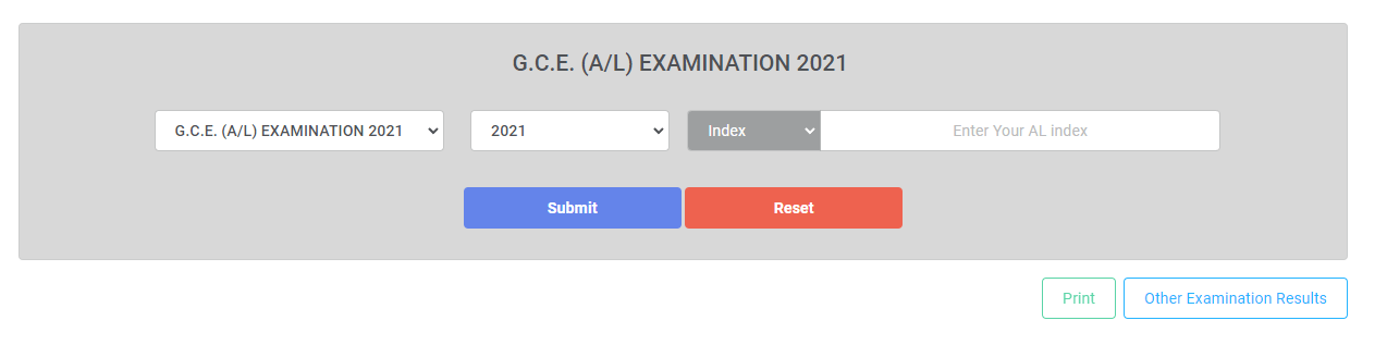 A/L Results 2021 - G.C.E. (A/L) Examination 2021 (2022) Results