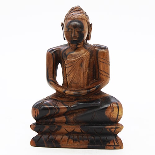 Ebony Buddha In Samadhi Pose - Medium
