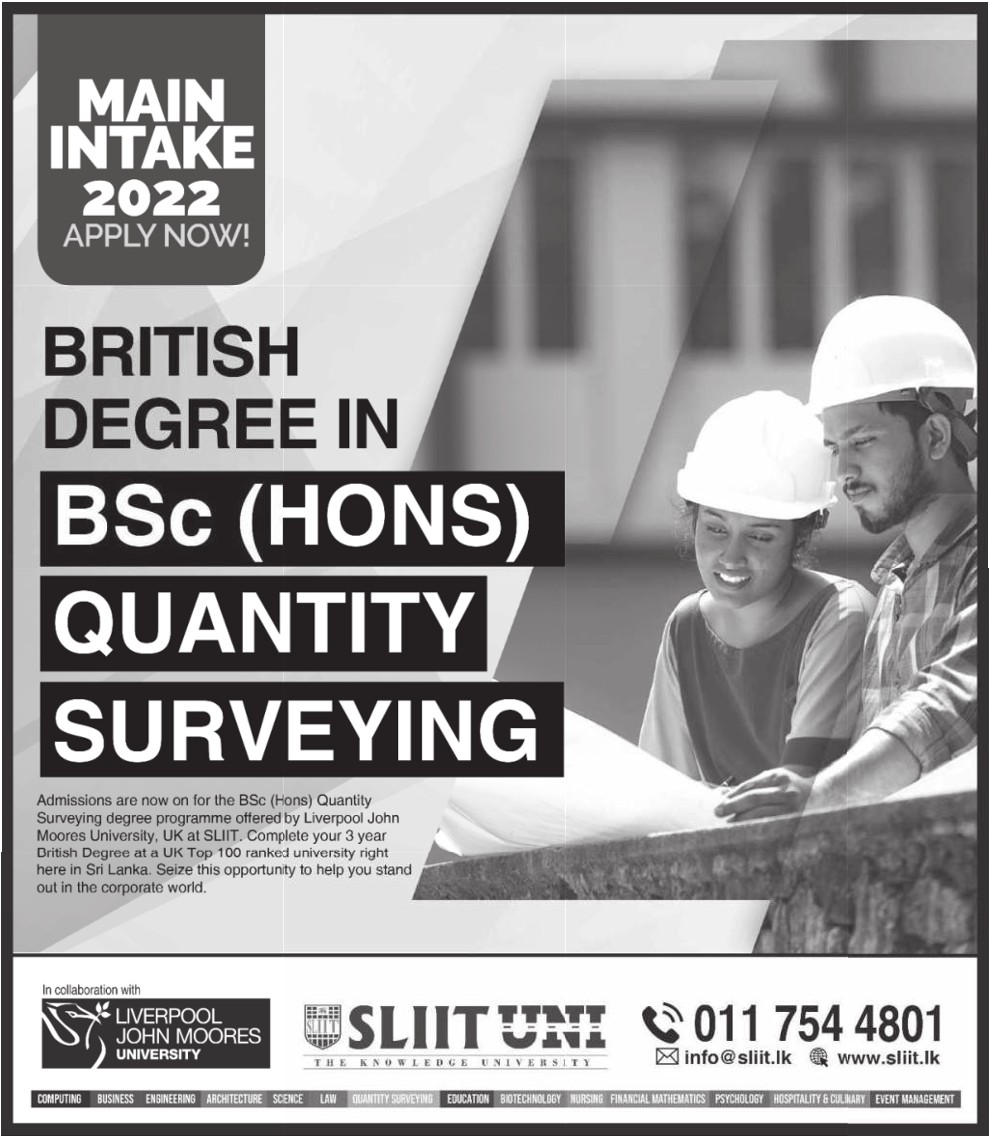 British Degree in B.Sc. (Hons) Quantity Surveying in SLIIT