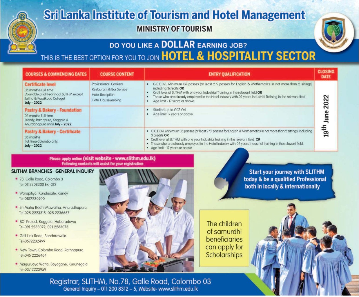 Bakery Certificate Course 2022 - Institute of Tourism & Hotel Management Courses