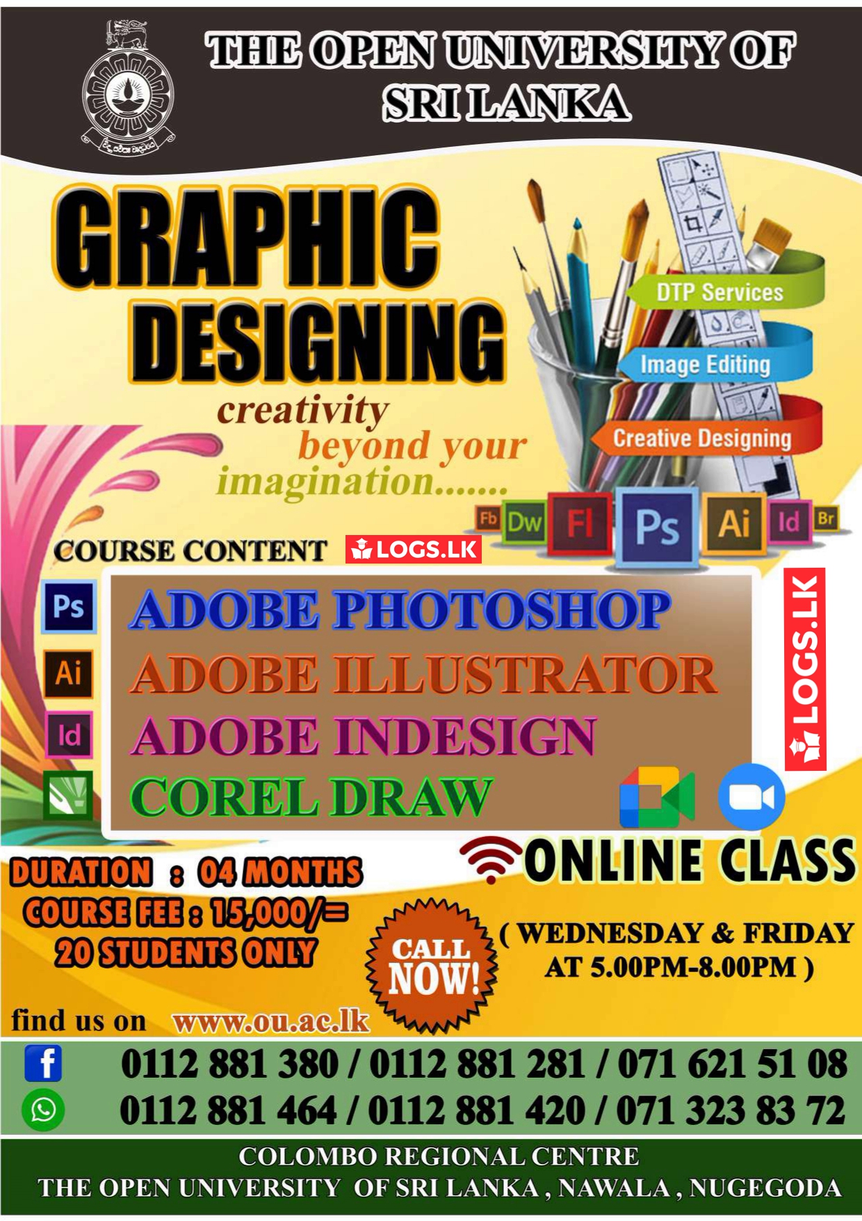 Short Course in Graphic Designing (Online) 2022 - Open University of Sri Lanka OUSL