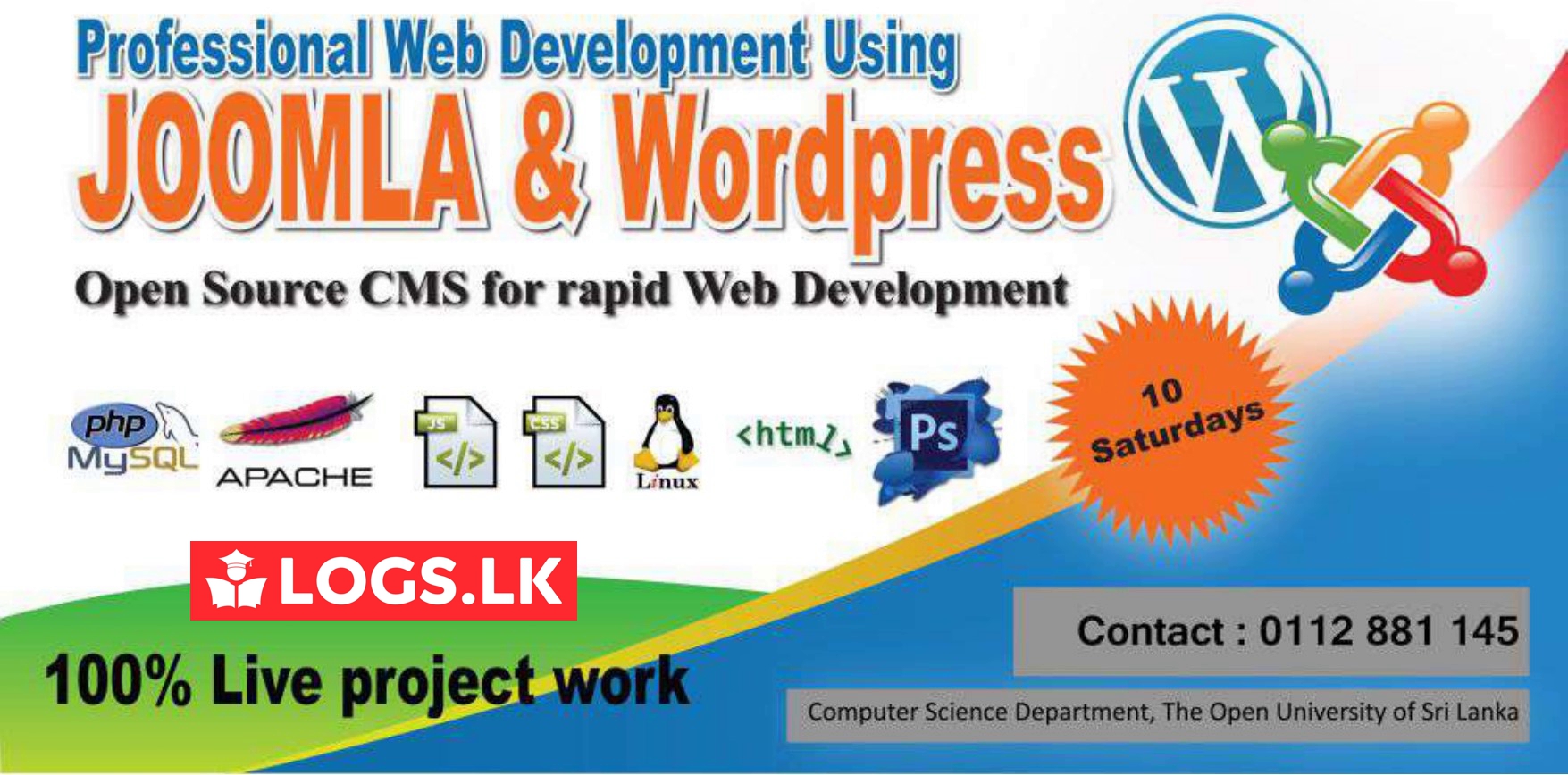 Short Course in Professional Web Development using Joomla and WordPress