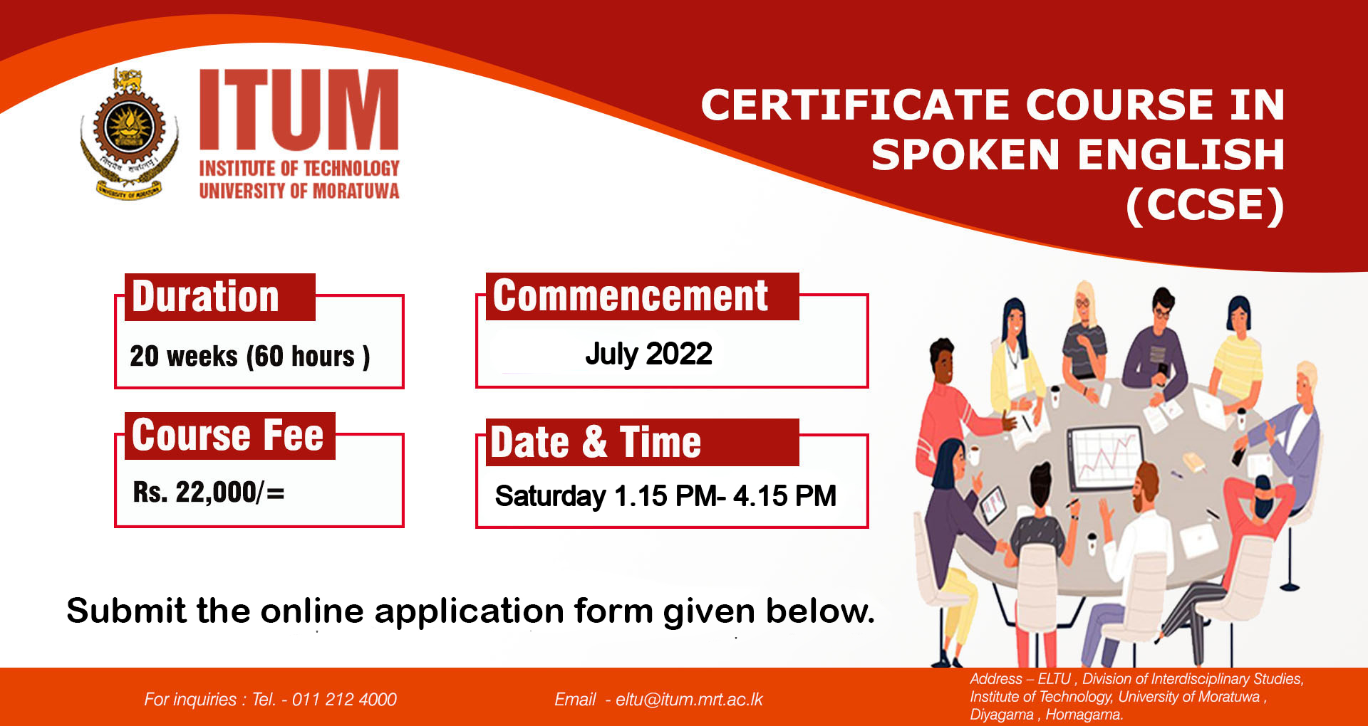 Certificate Course In Spoken English (CCSE) - Institute of Technology