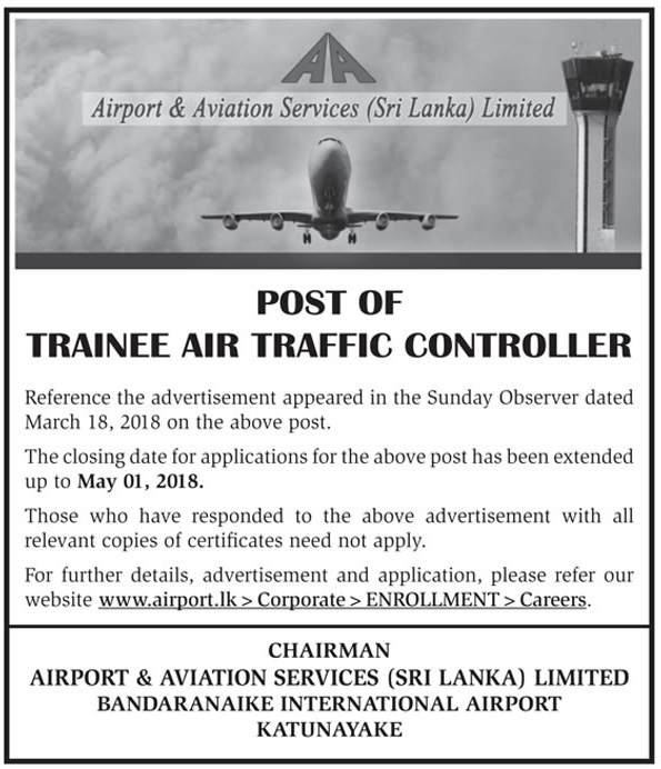 Trainee Air Traffic Controller Vacancies Airport & Aviation Services