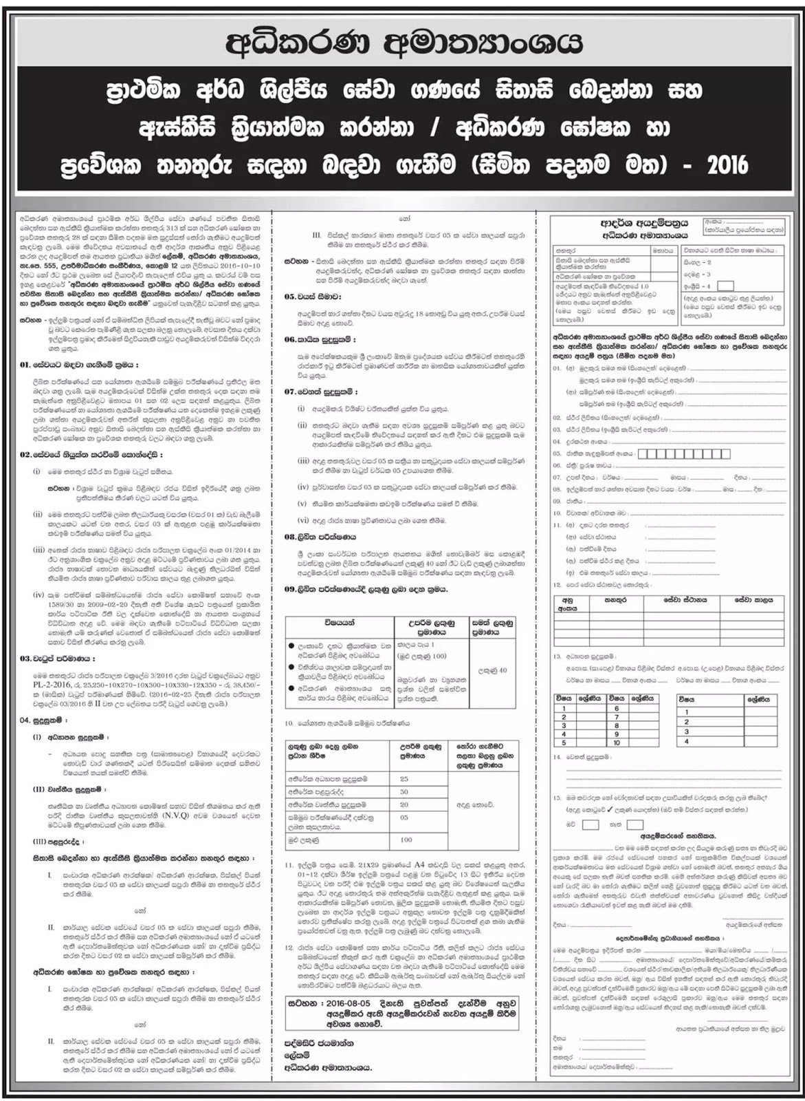 Ministry of Justice Sri Lanka Vacancies