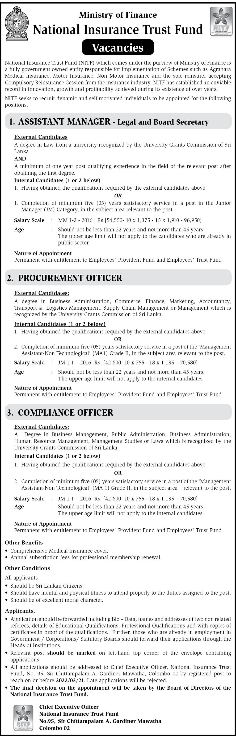 Ministry of Finance Jobs Vacancies 2022 English