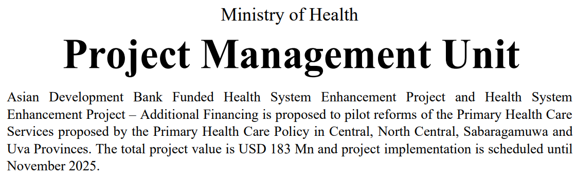 Project Procurement Officer Vacancies in Health System Enhancement Project