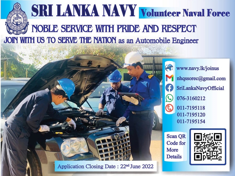 Automobile Engineer Vacancy at Sri Lanka Navy