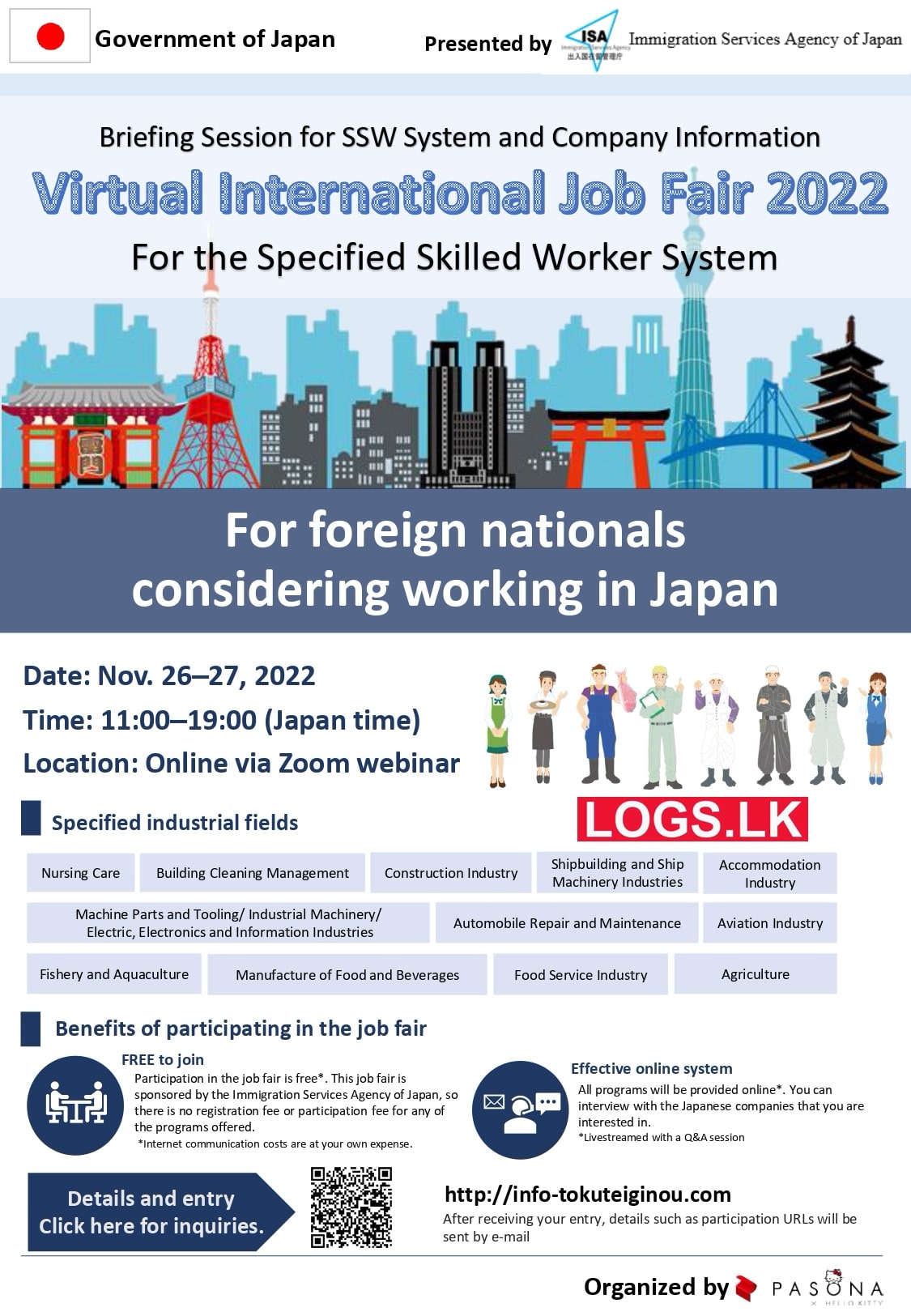 Japan International Job Fair 2022 for Sri Lankan - Japan Online Job Fair 2022