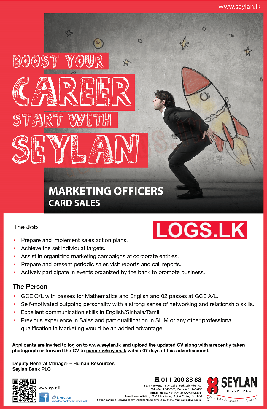 Marketing Officers - Card Sales Vacancy in Seylan Bank Jobs Vacancies