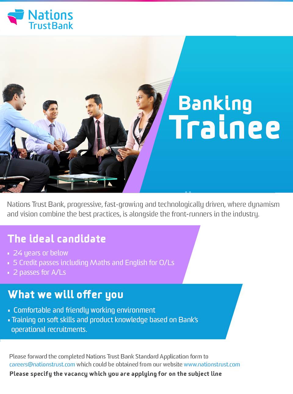 Banking Trainee Vacancies in NTB Bank PLC