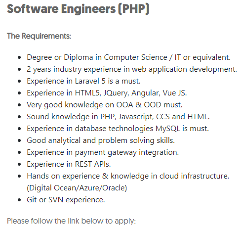 Software Engineers (PHP) Job Vacancy - Abans Group Jobs Vacancies