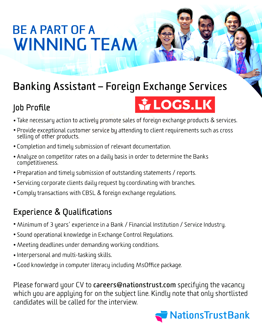 Banking Assistant (Foreign Exchange Services) Job Vacancies - NTB Bank