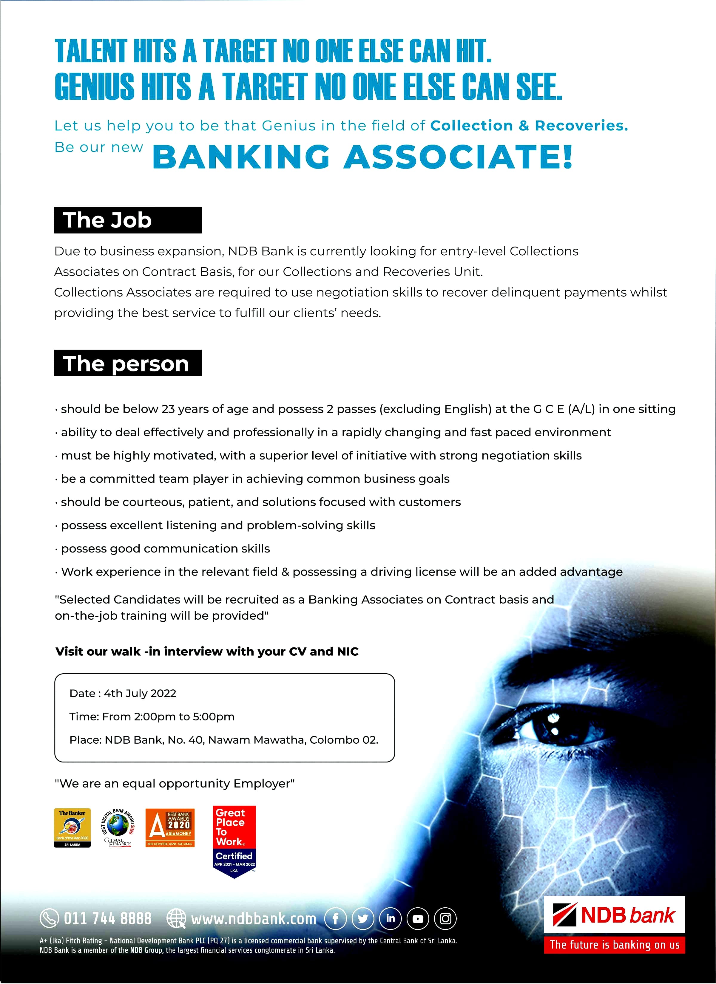 Banking Associates of Collections and Recoveries NDB Bank