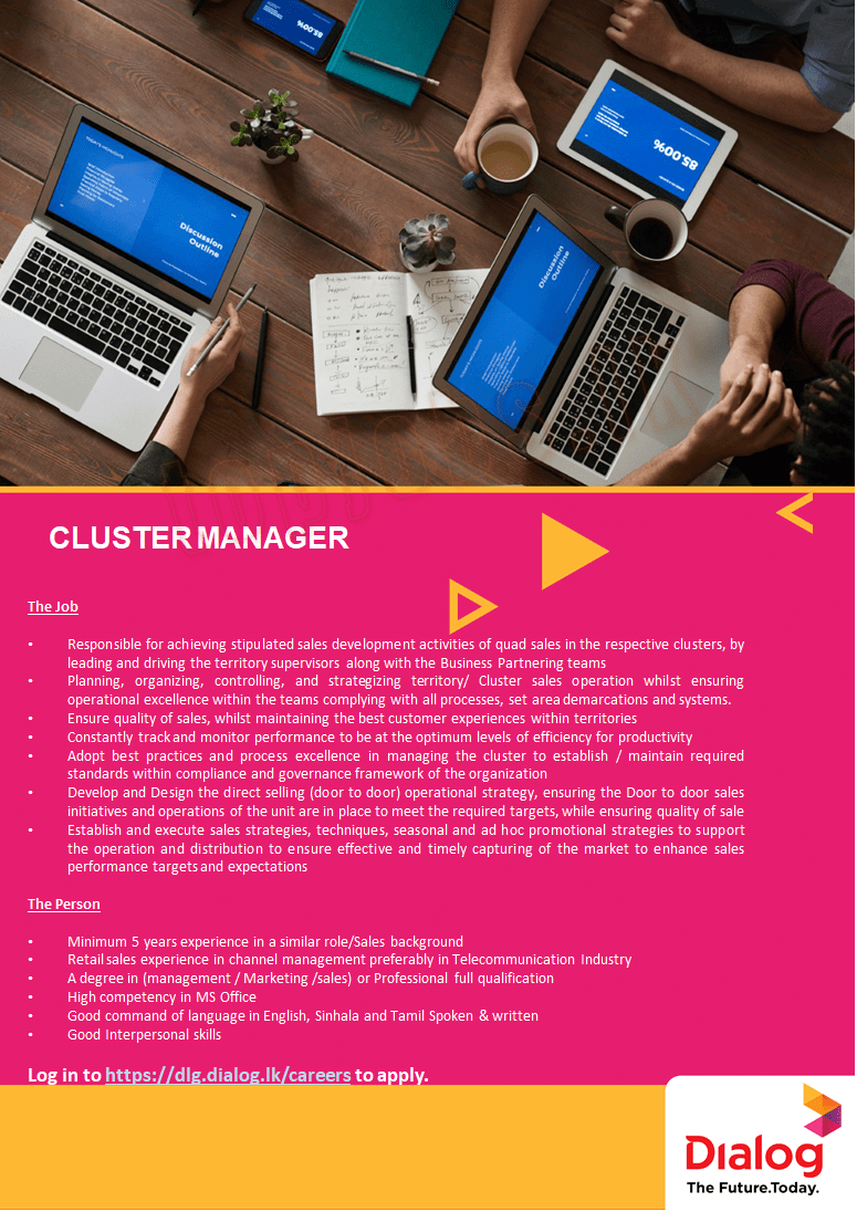 Cluster Manager Jobs Vacancies in Dialog Axiata Jobs Opportunities