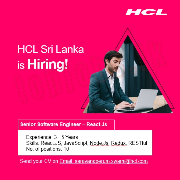Senior Software Engineer - React.JS Job Vacancy – HCL Technologies Jobs Vacancies