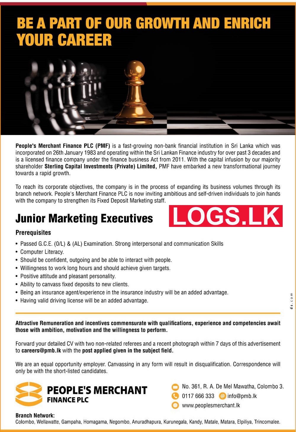 Junior Marketing Executives Vacancies People’s Merchant Finance Jobs Vacancies