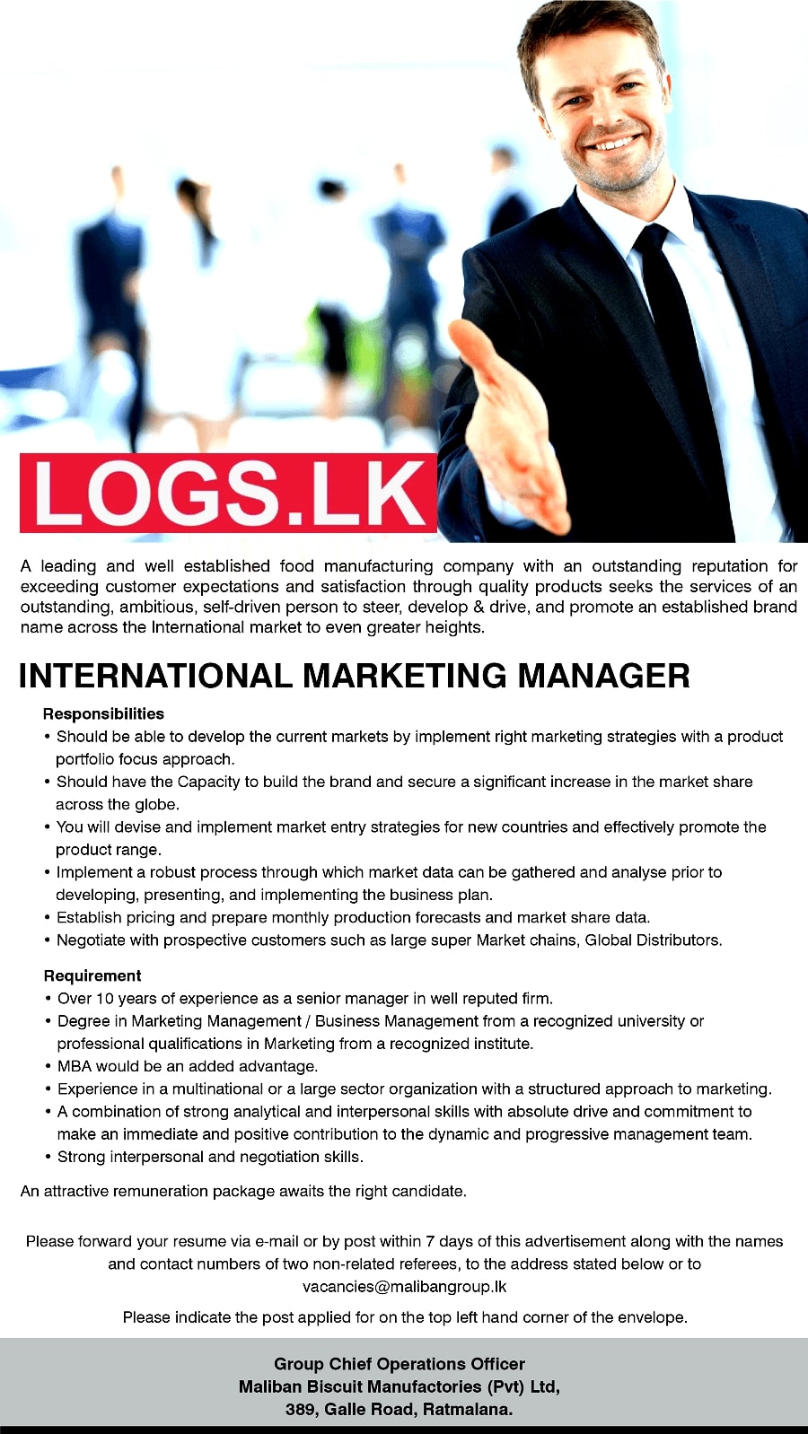 International Marketing Manager Job Vacancy 2023