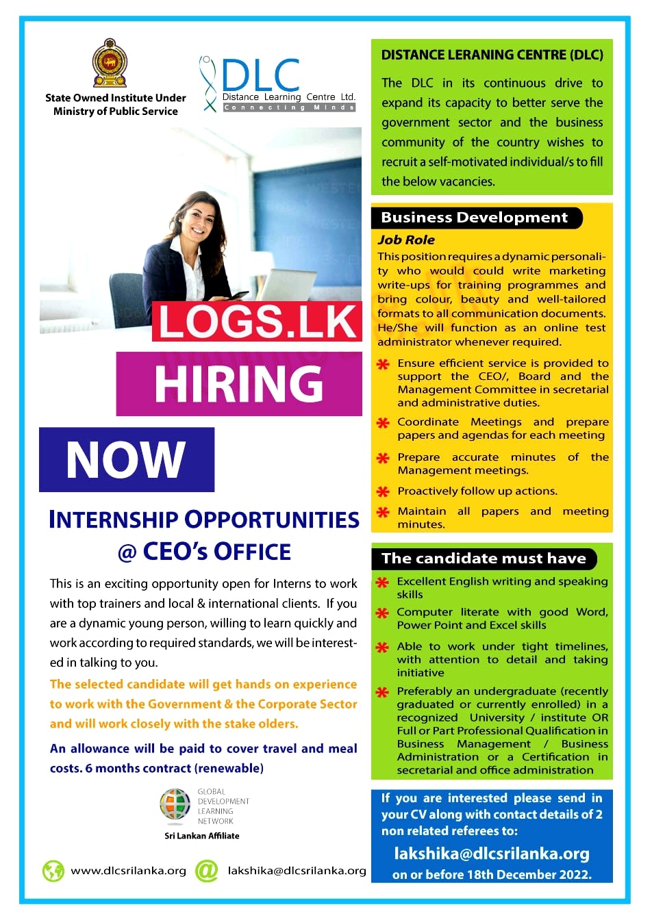 Business Development Intern Job Vacancy 2023 in DLC Sri Lanka Jobs Vacancies 2023