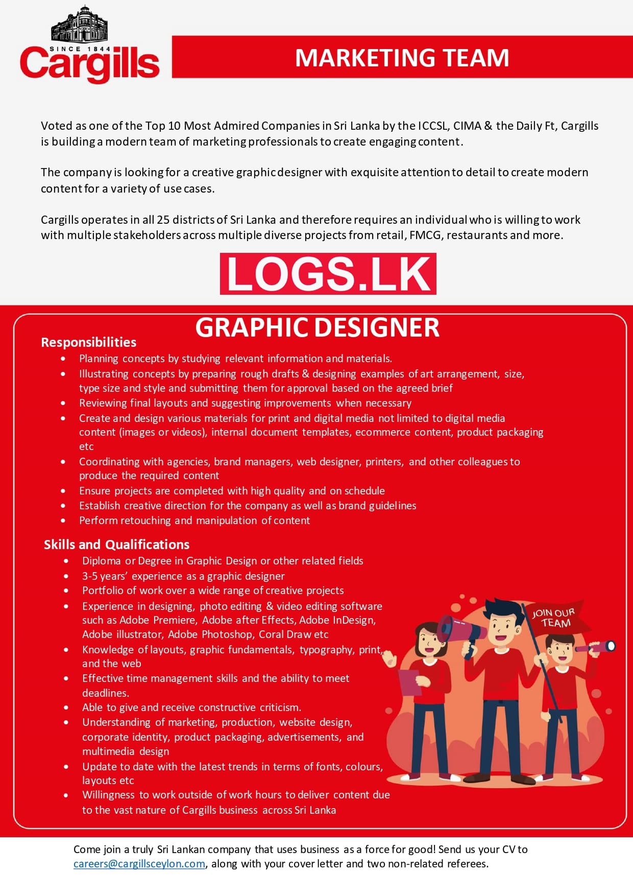 Graphic Designer Jobs Vacancies 2023 in Sri Lanka Application Form, Details Download